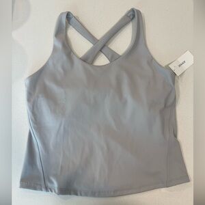 SPANX Light Gray Activewear Top